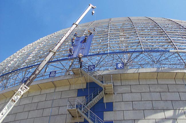 自贡发电厂球形网架